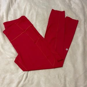 Lululemon Fast & Free 7/8 Tight II *Non-Reflective Nulux 25" Dark Red